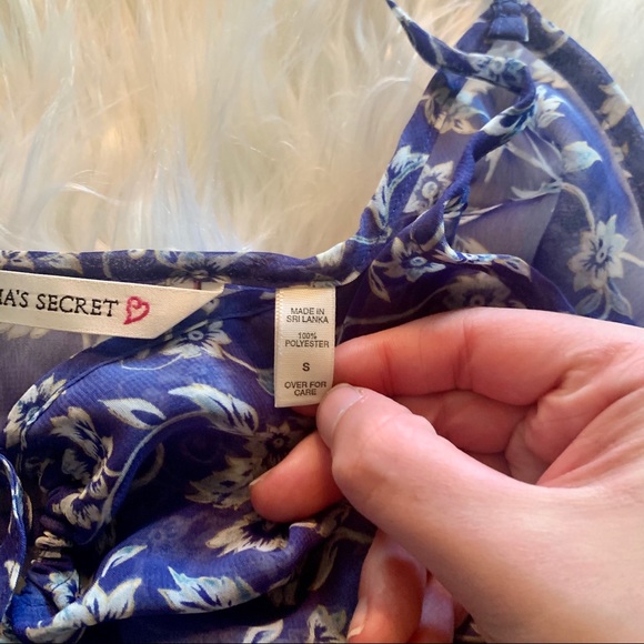 VTG 90’s Victoria’s Secret Blue and White Babydoll - Picture 7 of 10